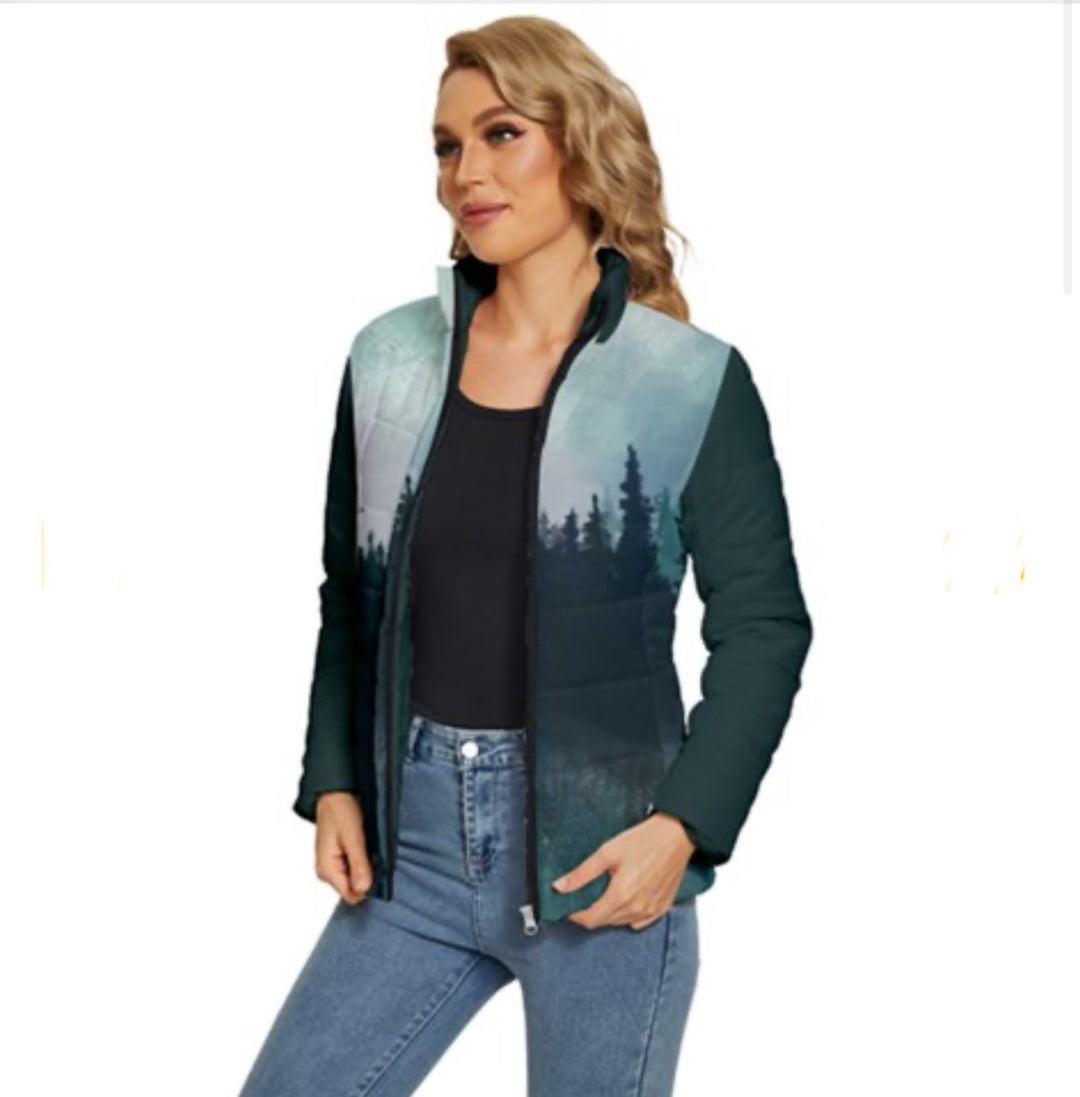 Ladies Collard Puffer Jacket - Limited Edition