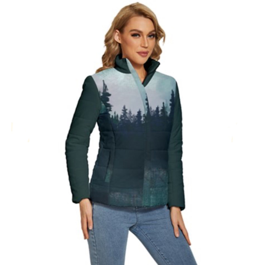 Ladies Collard Puffer Jacket - Limited Edition