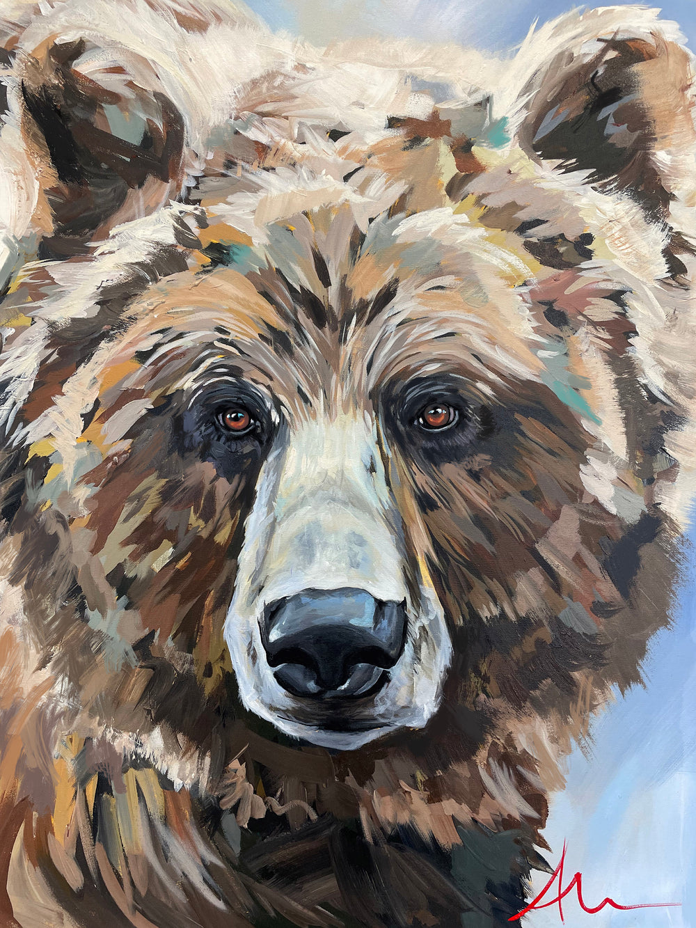 Apex grizzly bear artwork by Whistler artist Andrea Mueller