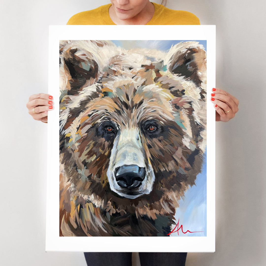 Apex grizzly bear artwork by Whistler artist Andrea Mueller