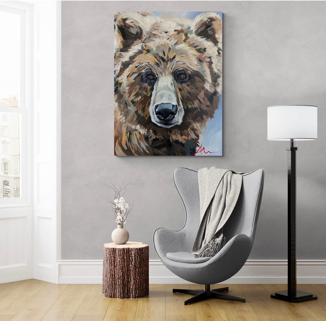 Apex grizzly bear artwork by Whistler artist Andrea Mueller