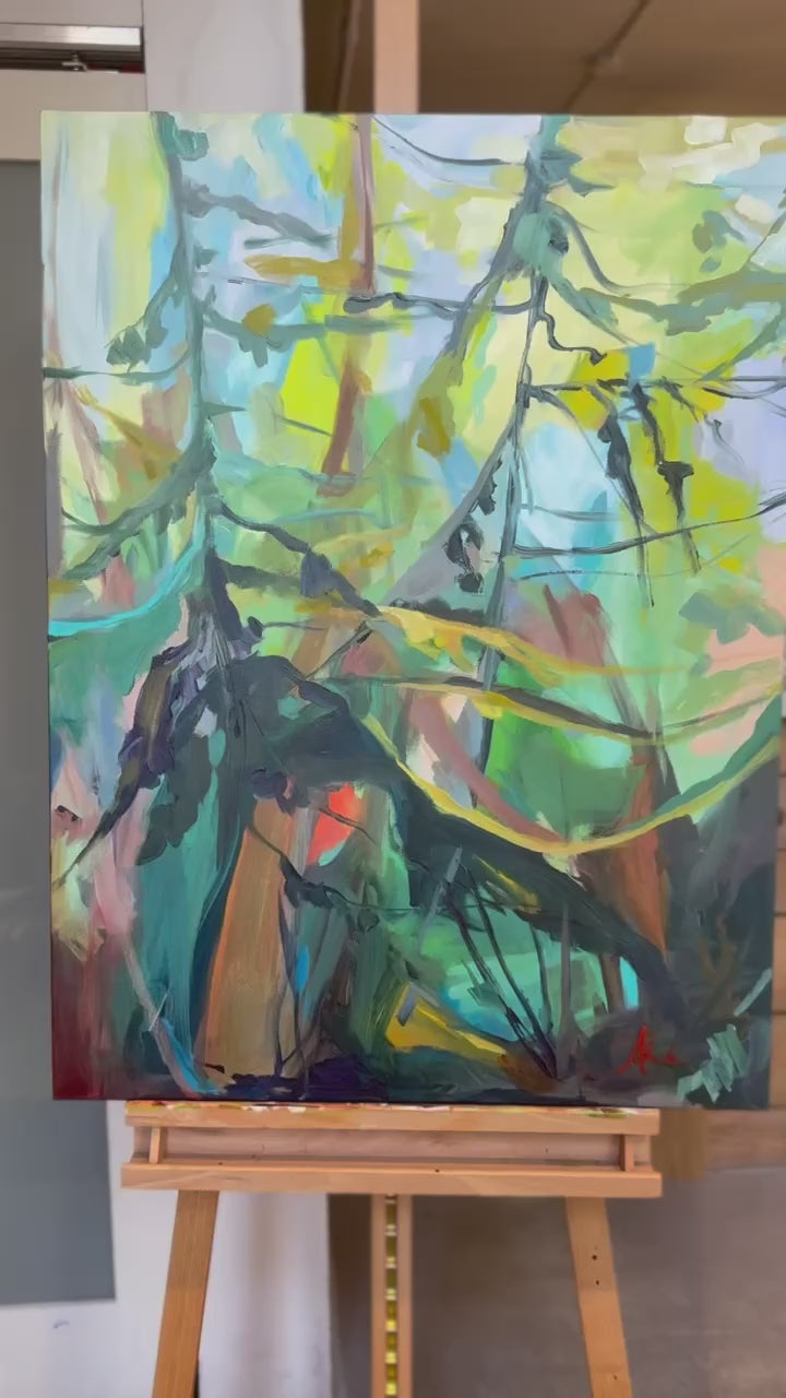 Emerald Dreams 30"x36" Acrylic on Canvas