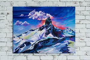 Black Tusk Candy Floss painting by Whistler artist Andrea Mueller