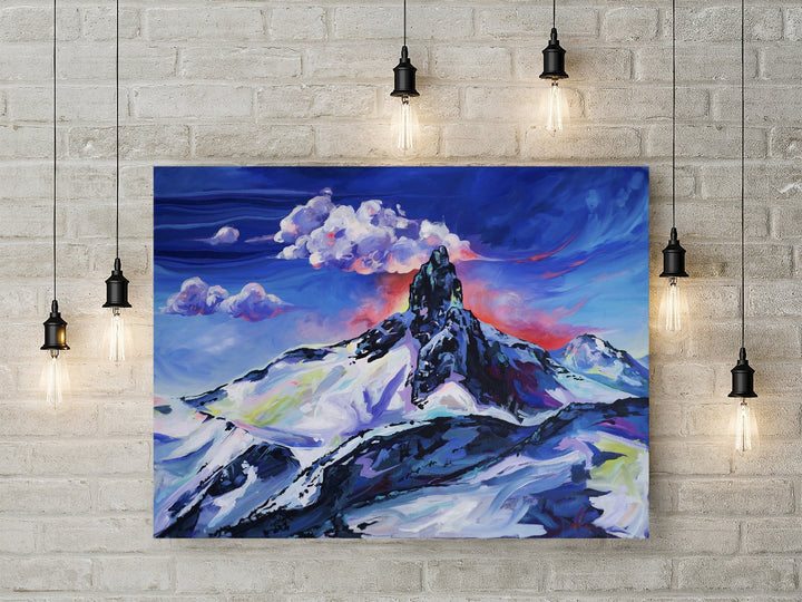 Black Tusk Candy Floss painting by Whistler artist Andrea Mueller