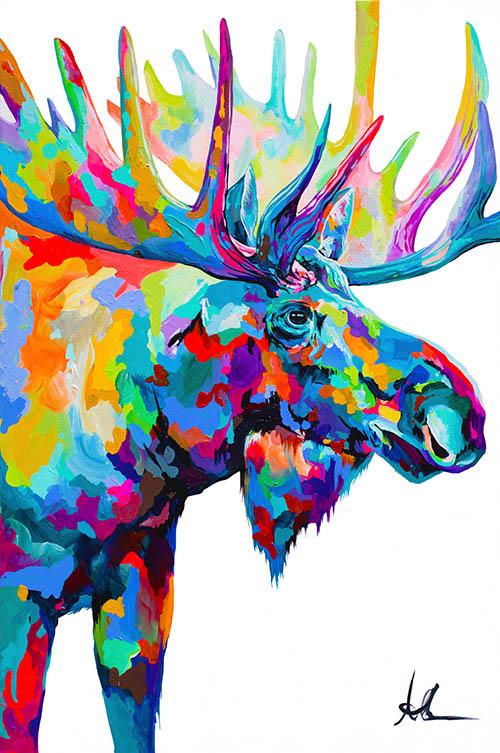Journey Moose print by Whistler artist Andrea Mueller
