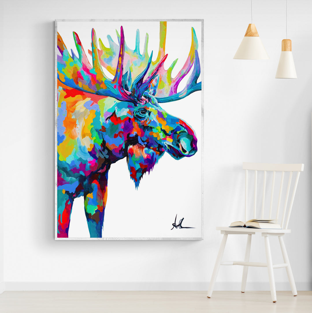 Journey Moose print by Whistler artist Andrea Mueller
