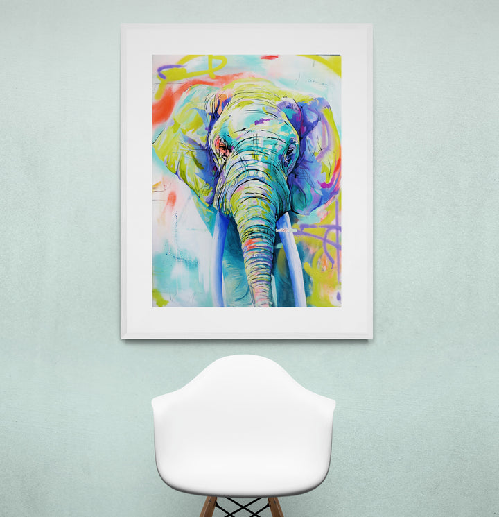 The Trophy elephant print by Whistler artist Andrea Mueller