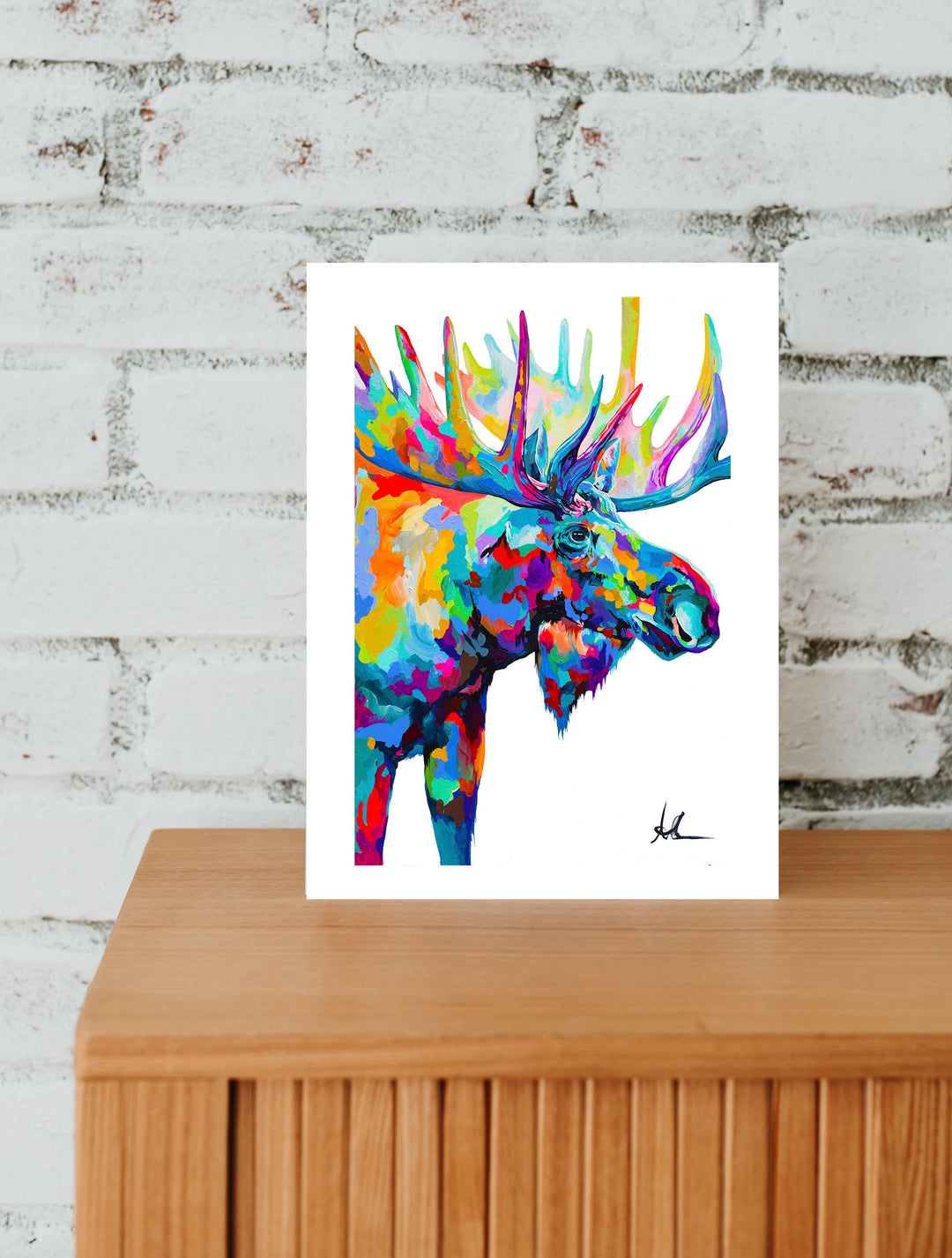Journey Moose print by Whistler artist Andrea Mueller
