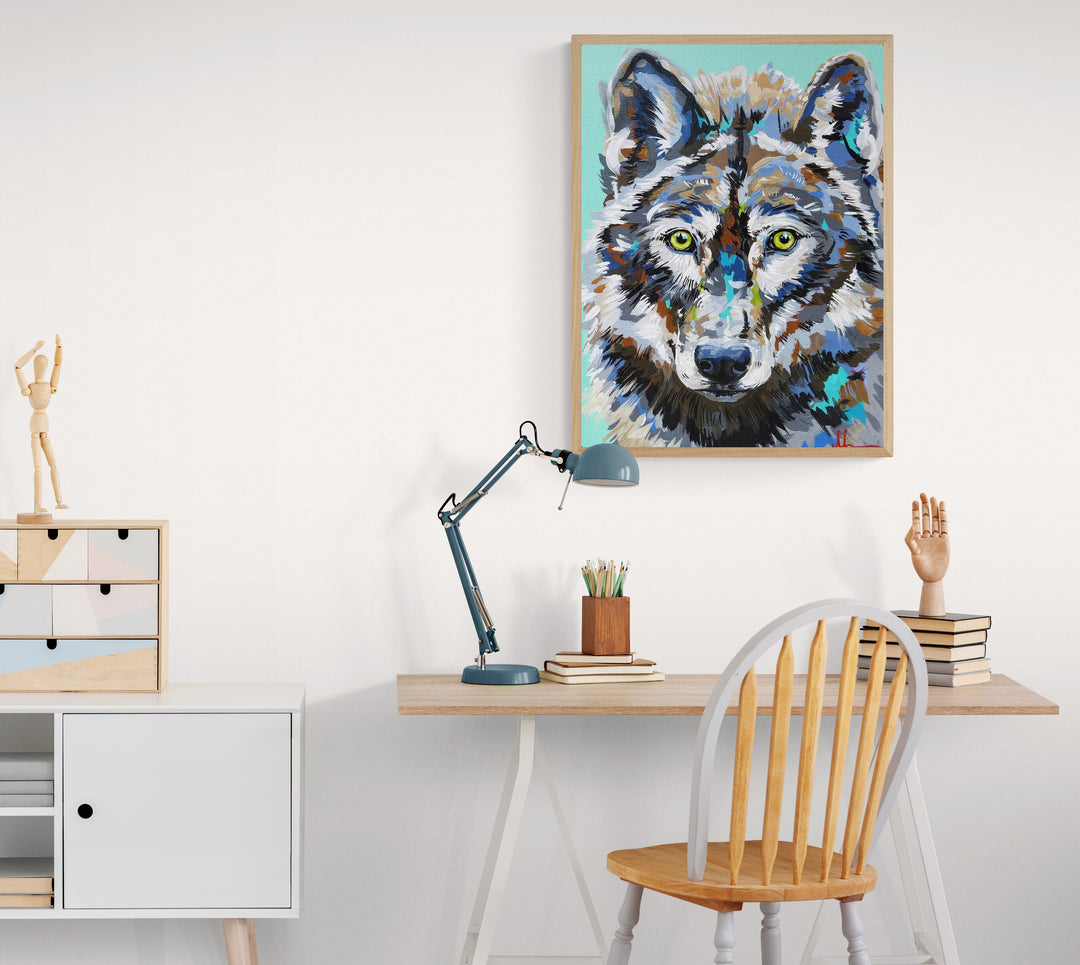 Spirit Wolf Print by Whistler artist Andrea Mueller