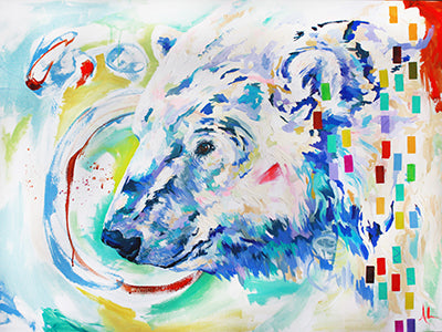 Polar Bear original painting by Andrea Mueller