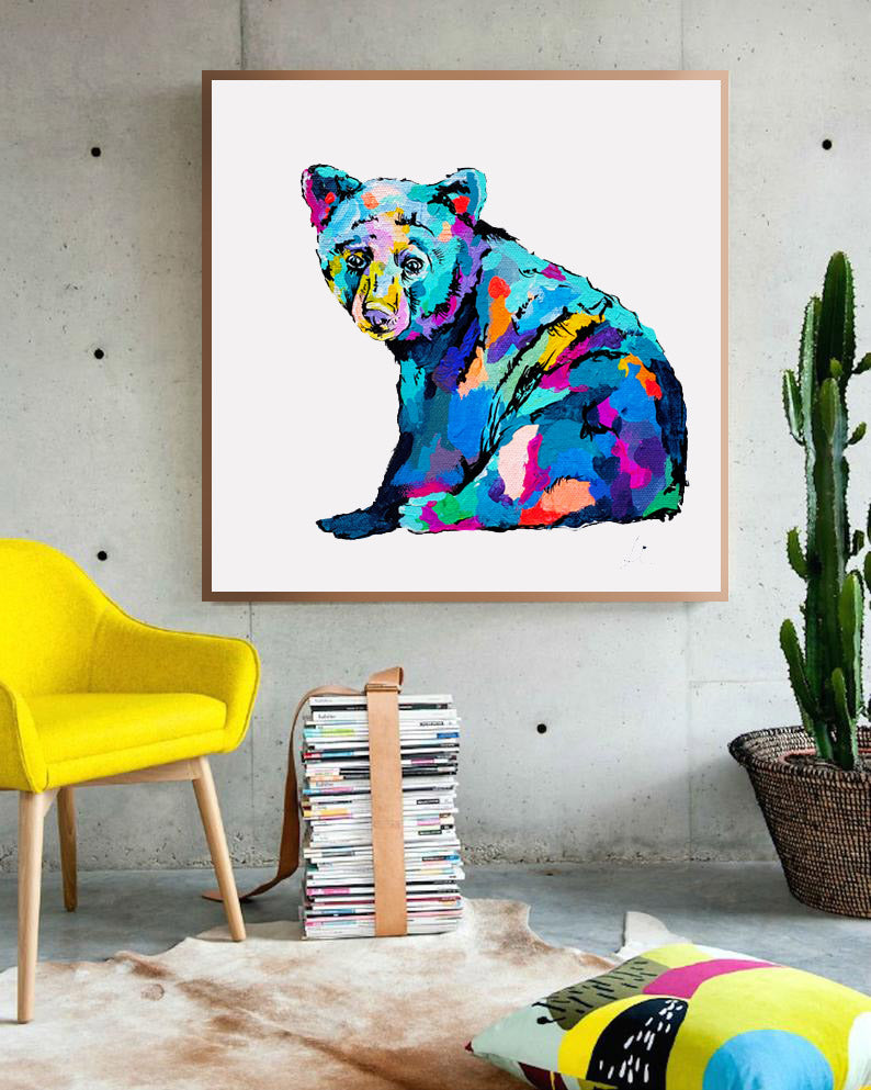 Waiting Black Bear print by Whistler artist Andrea Mueller