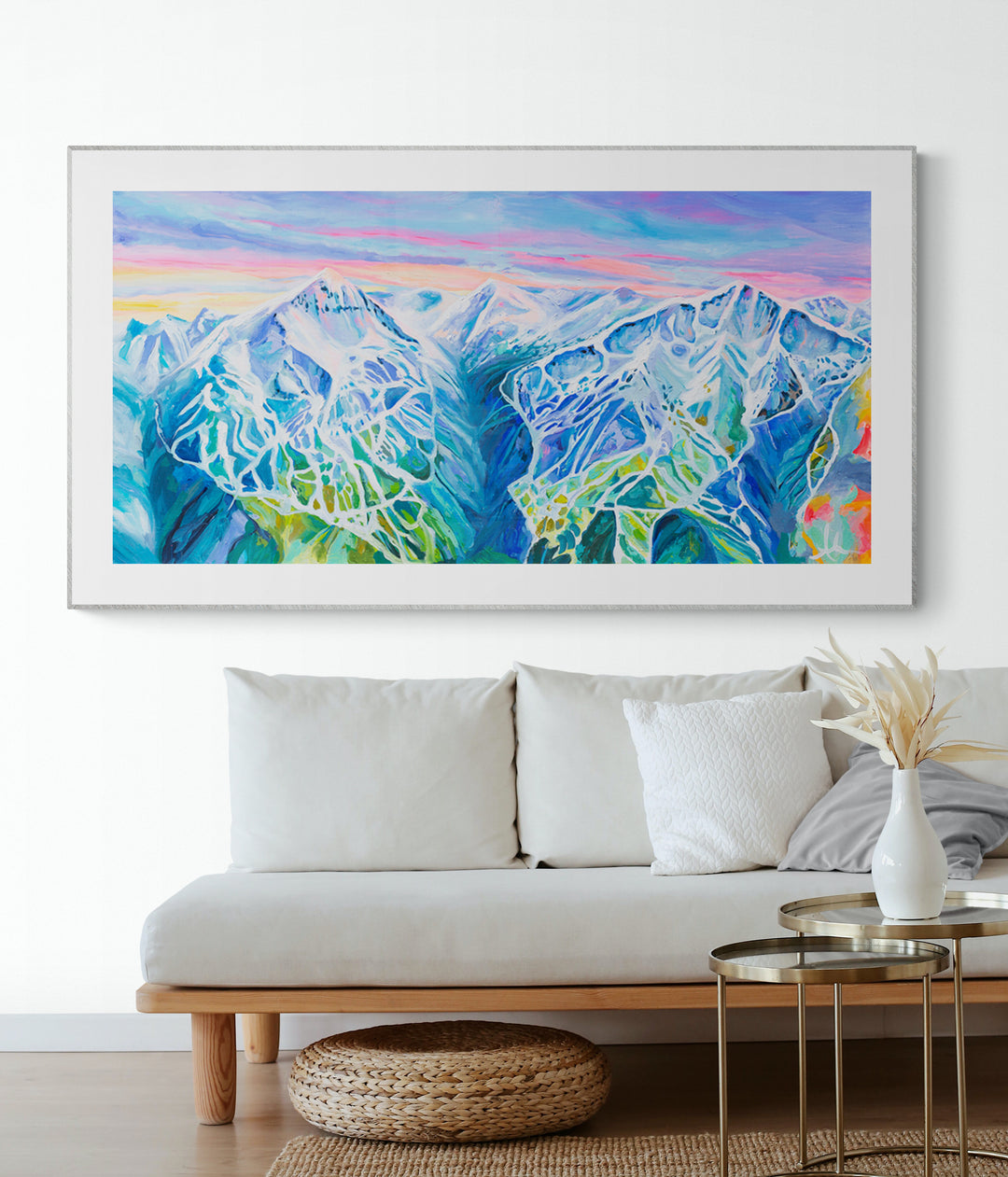 The Last Light Whistler Blackcomb painting print by Whistler artist Andrea Mueller