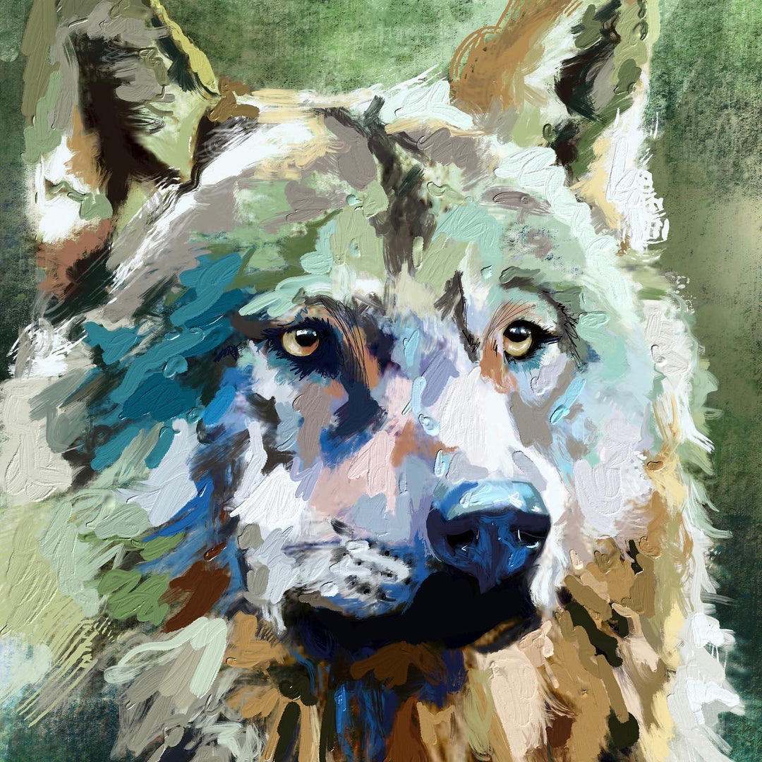 The Watcher Wolf artwork by Whistler artist Andrea Mueller