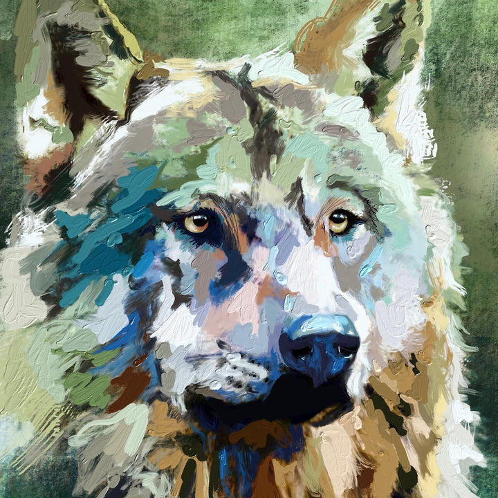 The Watcher Wolf artwork by Whistler artist Andrea Mueller