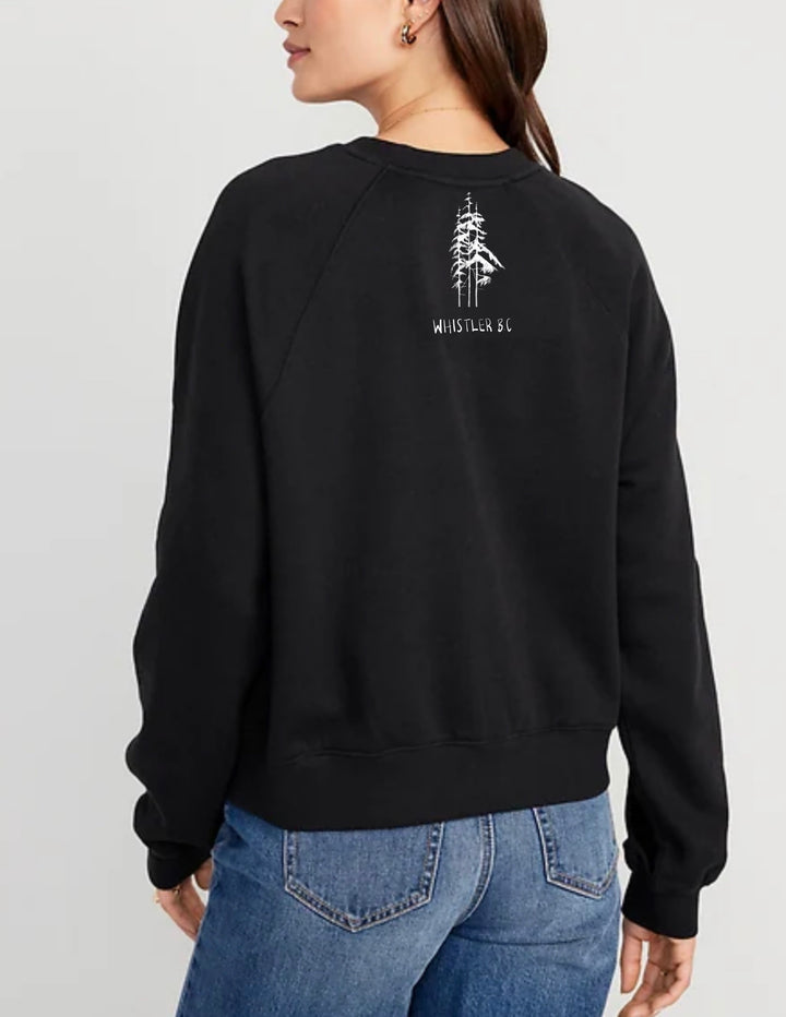 Little Bear Crew Neck Sweatshirt - Black - Hand Embellished by Andrea