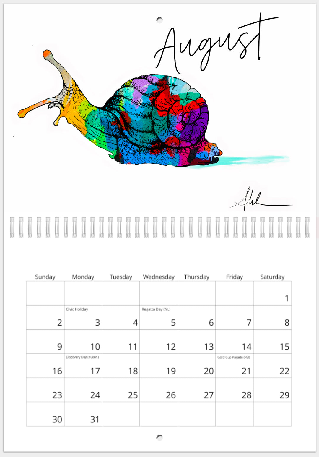 2026 Art Calendar - Early Bird Price. Shipping Worldwide