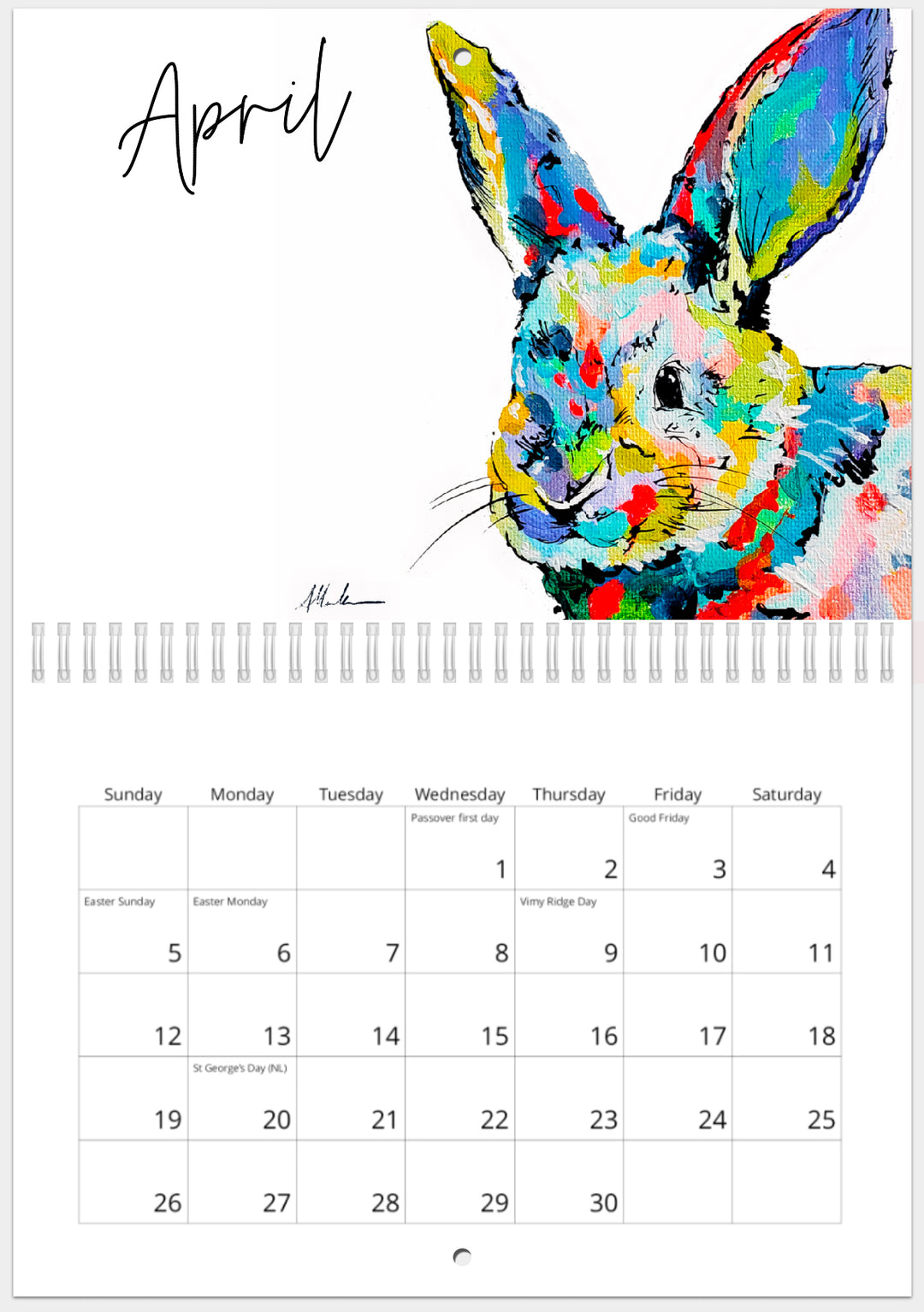 2026 Art Calendar - Early Bird Price. Shipping Worldwide