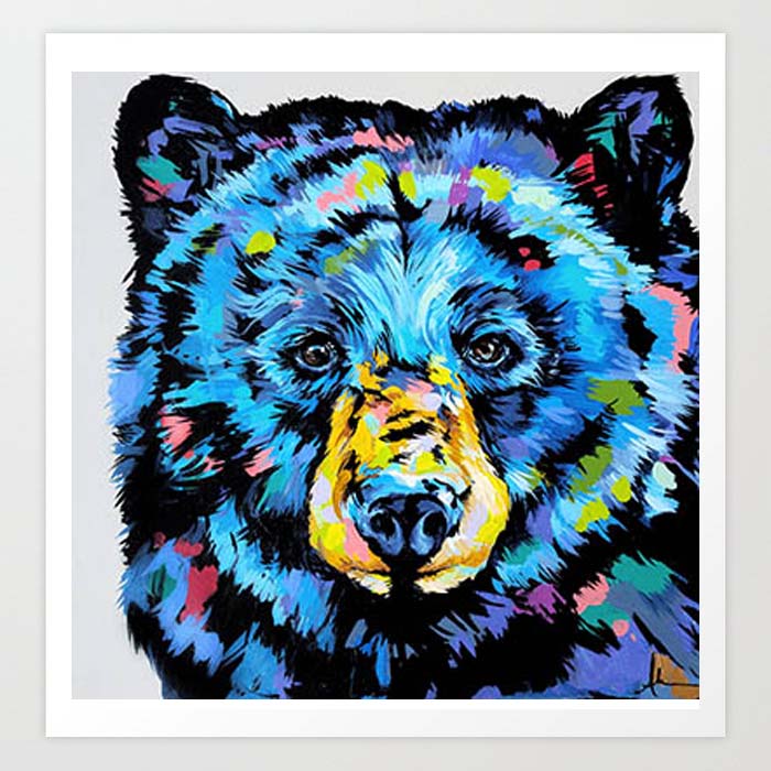 Big Love Black Bear Canvas and Paper Prints