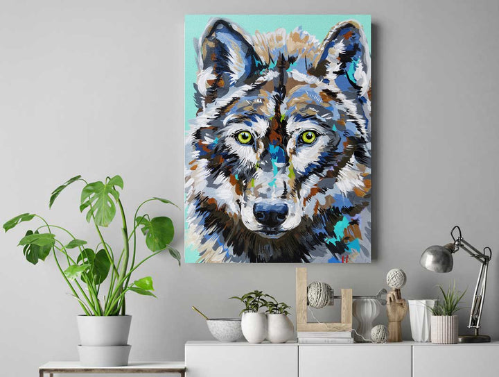 Spirit Wolf Print by artist Andrea Mueller