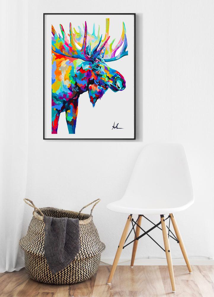 Journey Moose print by Whistler artist Andrea Mueller