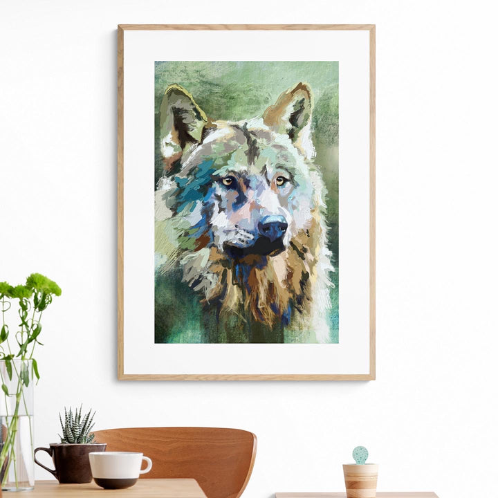 The Watcher Wolf artwork by Whistler artist Andrea Mueller