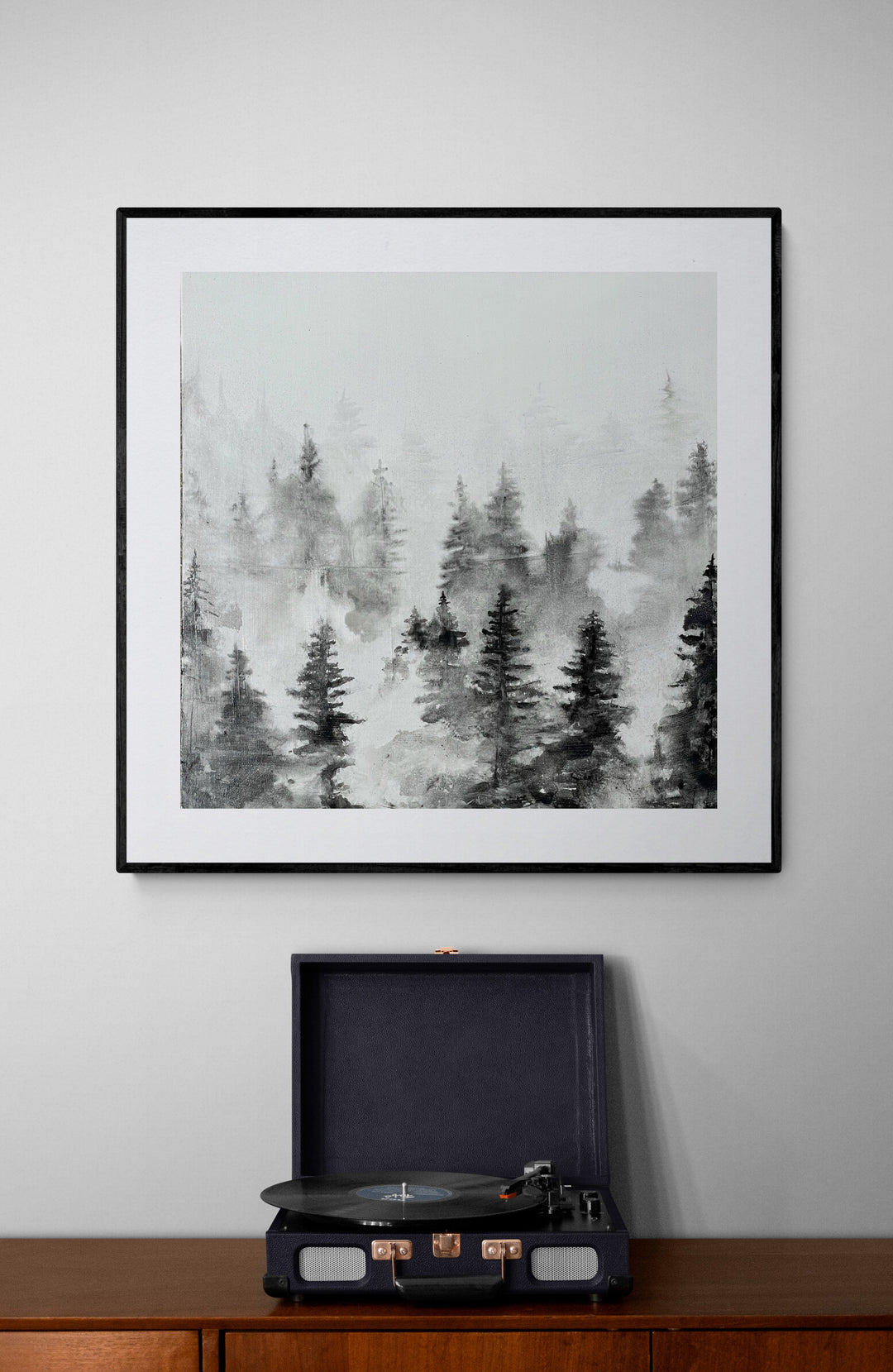 Dime a Dozen Black and white Forest print by Andrea Mueller