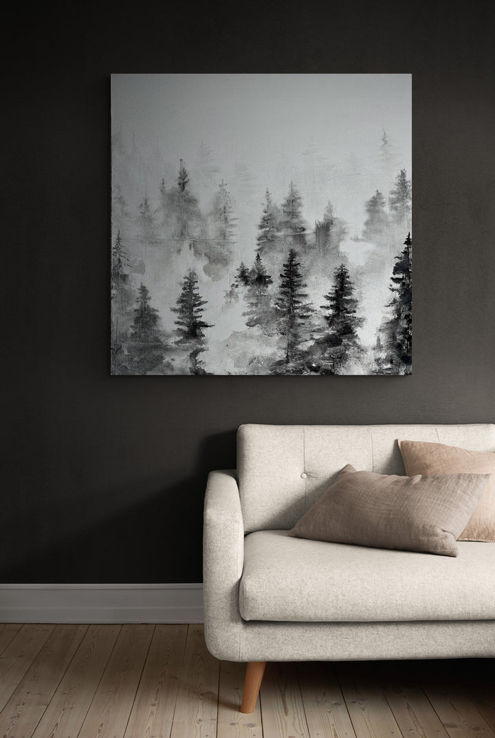 Dime a Dozen Black and white Forest print by Andrea Mueller